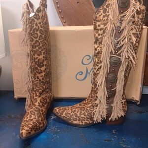 naughty monkey Brown Leather Western Boot